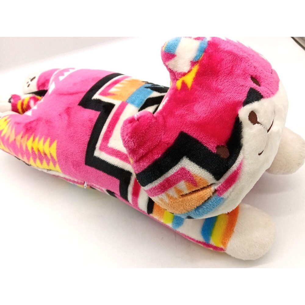 Southwestern Style Geometric Pink Multicolor 20" Plush Cat Toy Pillow